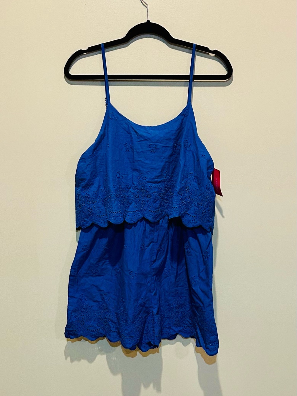 Target Royal Blue Eyelet Cami Romper